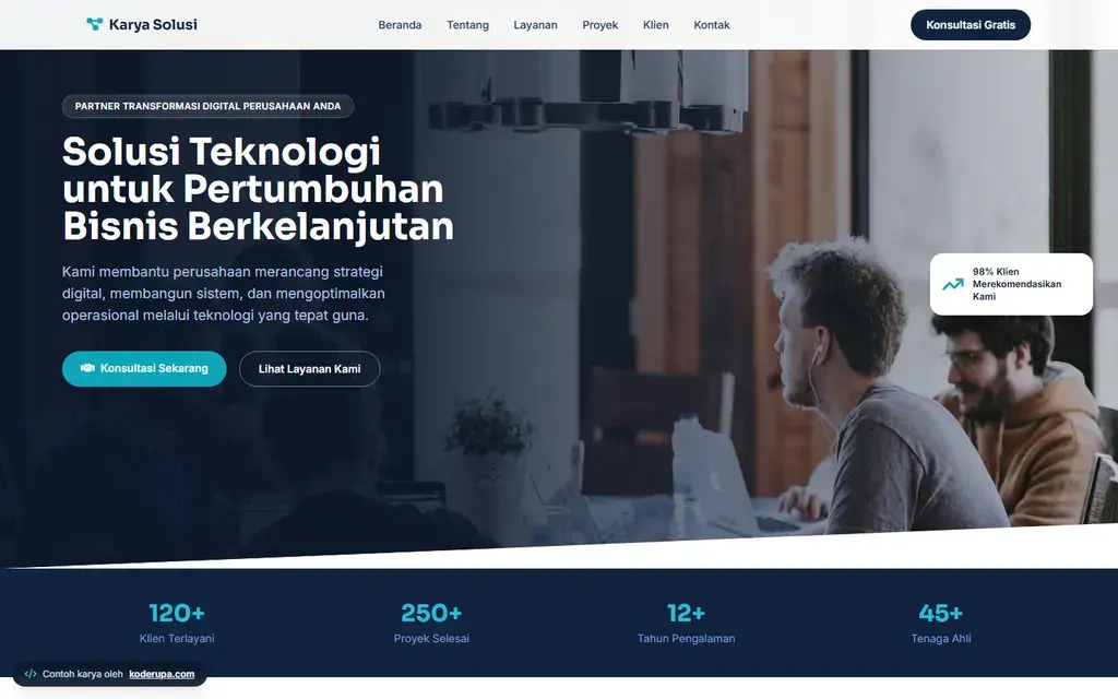 Pratinjau website PT Karya Solusi Digital